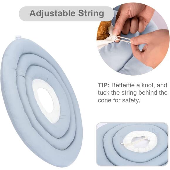 POP DUCK Dog Cone – XL Blue Soft Recovery Collar, Alternative After Surgery - Picture 5 of 8